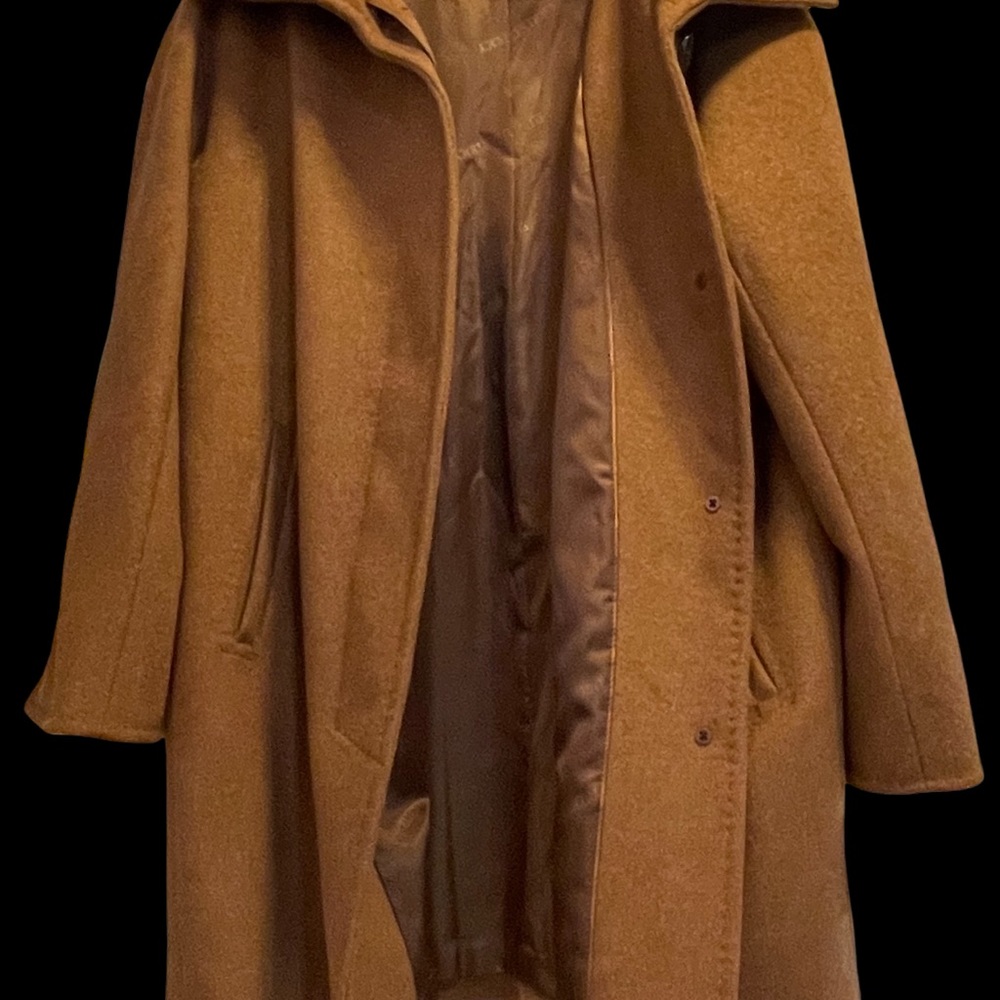 Ellen Tracy Brown Sugar Wool Coat Size 14W